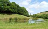 The wildlife lakes on the walk through the owners' land. One of the lakes can be fished. - Thumbnail Image