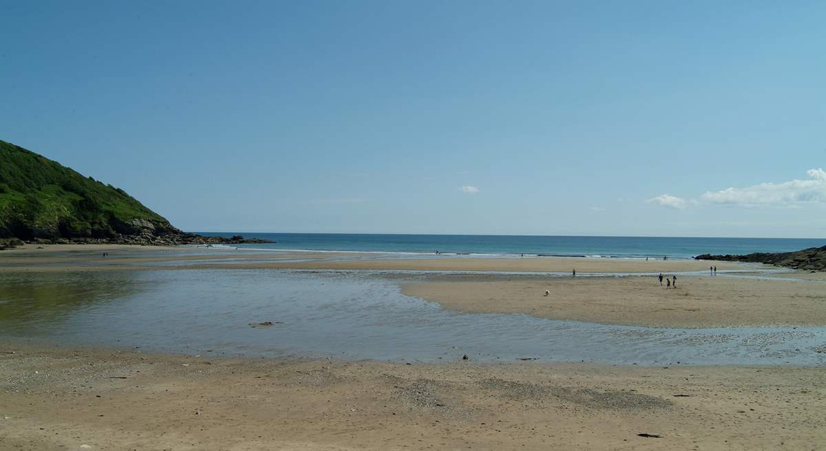 Porthluney beach is a short drive away, with a beachside car park and beach cafe.