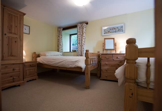Bedroom 1 is on the ground floor and has twin beds.