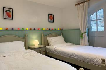 The twin bedroom is also on the ground floor (Bedroom 2).