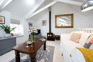 The wood-burner is just the ticket for out-of-season breaks.