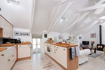 Open plan, reverse level living.