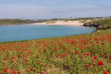The coast path from Crantock towards Perranporth.