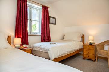 The twin bedroom on the first floor (Bedroom 3).