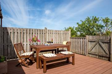 Enjoy a spot of lunch on the terrace.