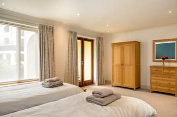 This bedroom has plenty of space.