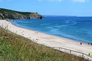 The gorgeous beach at Praa Sands just a few miles drive away.