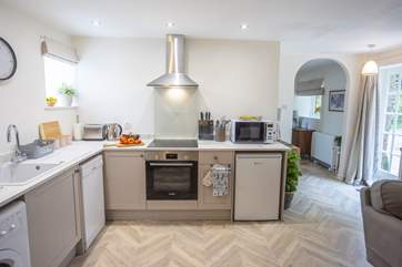 Walk into the well-equipped kitchen, perfect for cooking up your favourite holiday meal.