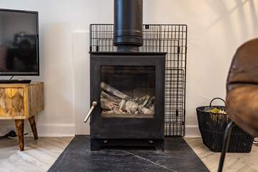 Light up the wood-burner on those cooler evenings.