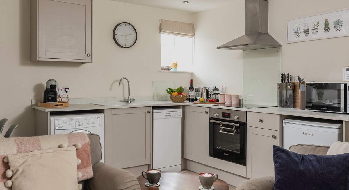 Walk into the well-equipped kitchen, perfect for cooking up your favourite holiday meal.