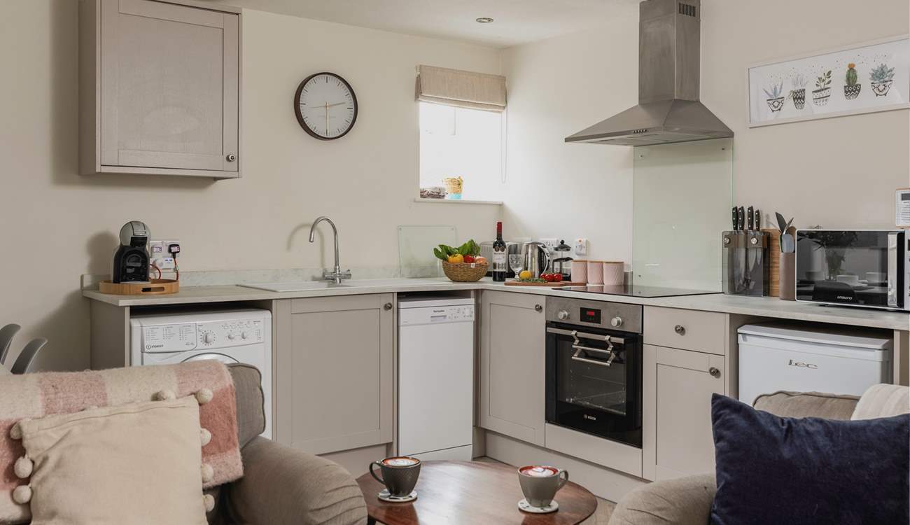 Walk into the well-equipped kitchen, perfect for cooking up your favourite holiday meal.