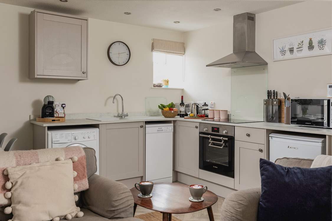 Walk into the well-equipped kitchen, perfect for cooking up your favourite holiday meal.