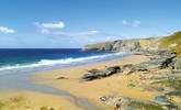 The fabulous beach at nearby Trebarwith Strand. - Thumbnail Image