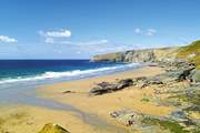 The fabulous beach at nearby Trebarwith Strand.