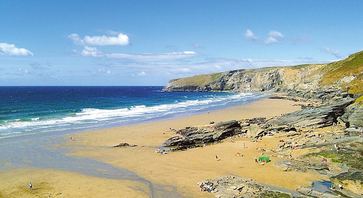 The fabulous beach at nearby Trebarwith Strand.