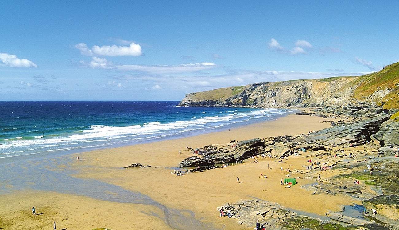 The fabulous beach at nearby Trebarwith Strand.