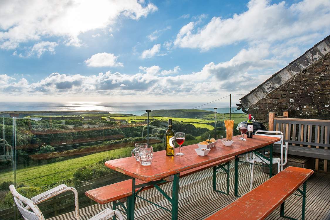 Mealtimes will be a treat from the decking-area.