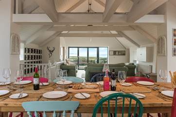 Even from the dining-room table you can still enjoy that wonderful view.