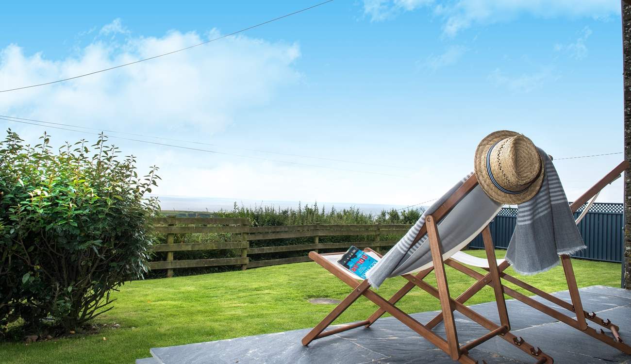 The lower patio-area overlooking the garden.