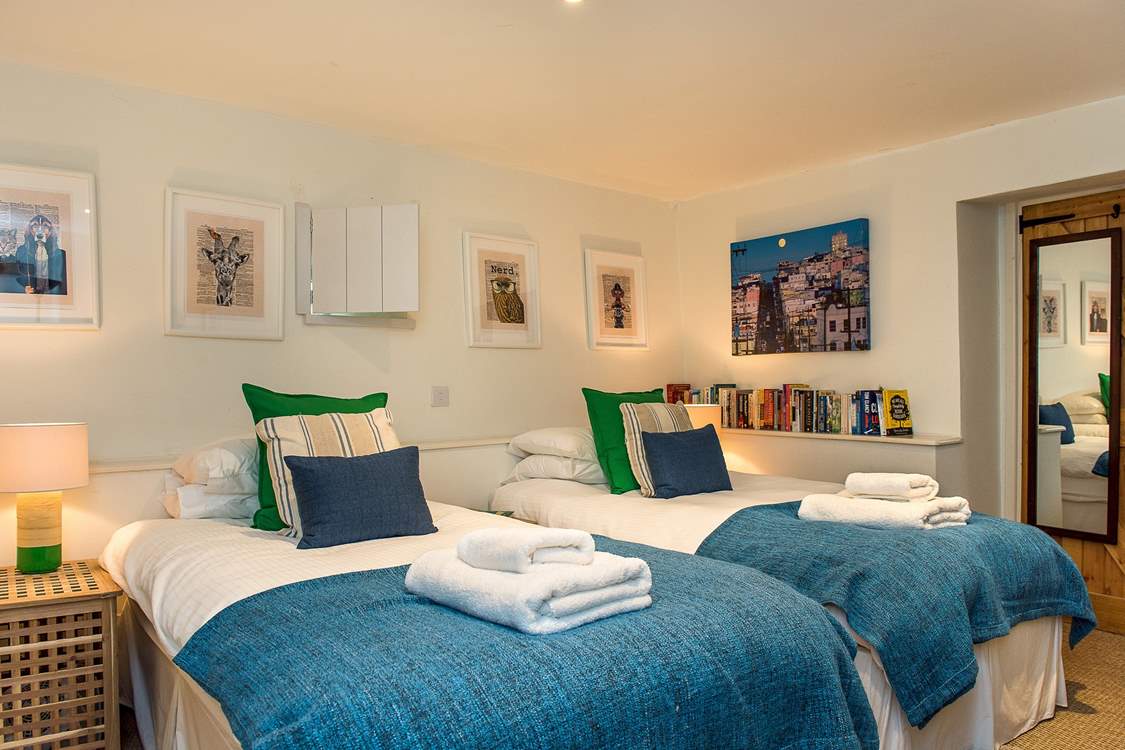 Bedroom 2 is very comfortable and has lovely throws and lots of cushions!