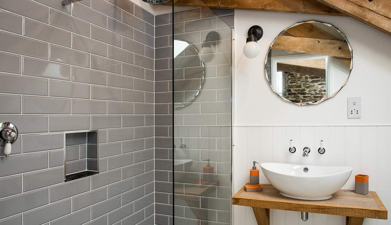 The very stylish en suite wet-room.