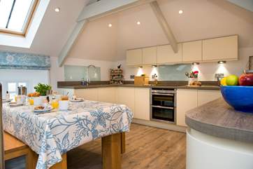 The kitchen/diner is very light and airy.