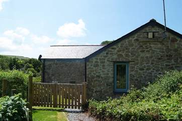The owners' vegetable patch is to the side of the property.