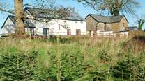 A view towards Grenlecotte Cottage with Grascott Cottage in the background.