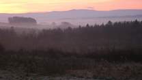 Sunrise view from Grenlecotte Cottage.