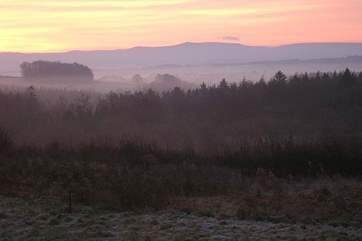 Sunrise view from Grenlecotte Cottage.