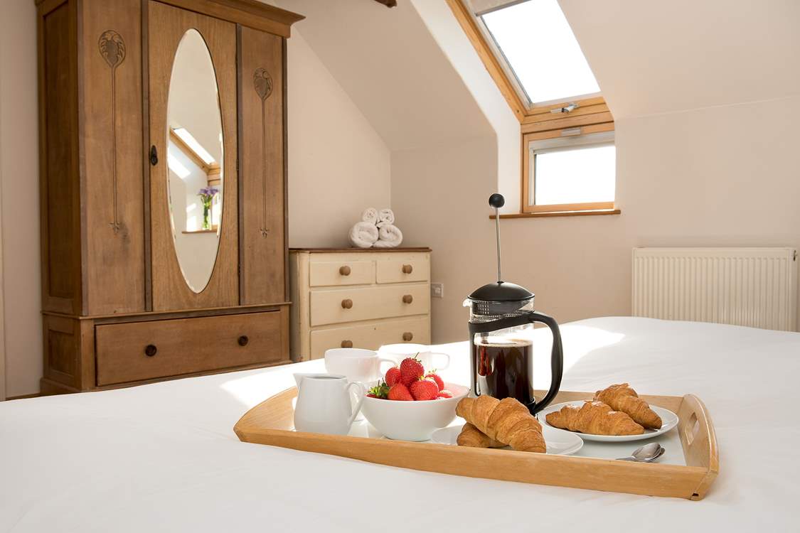 Breakfast in bed, what perfect way to start your day.