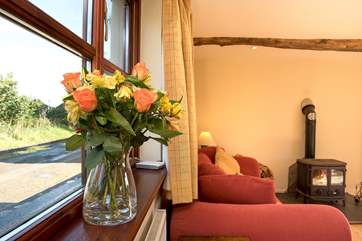 The wood-burner makes this an ideal retreat all year round.