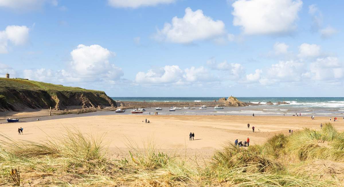 The north coast has some stunning beaches, this is Bude.