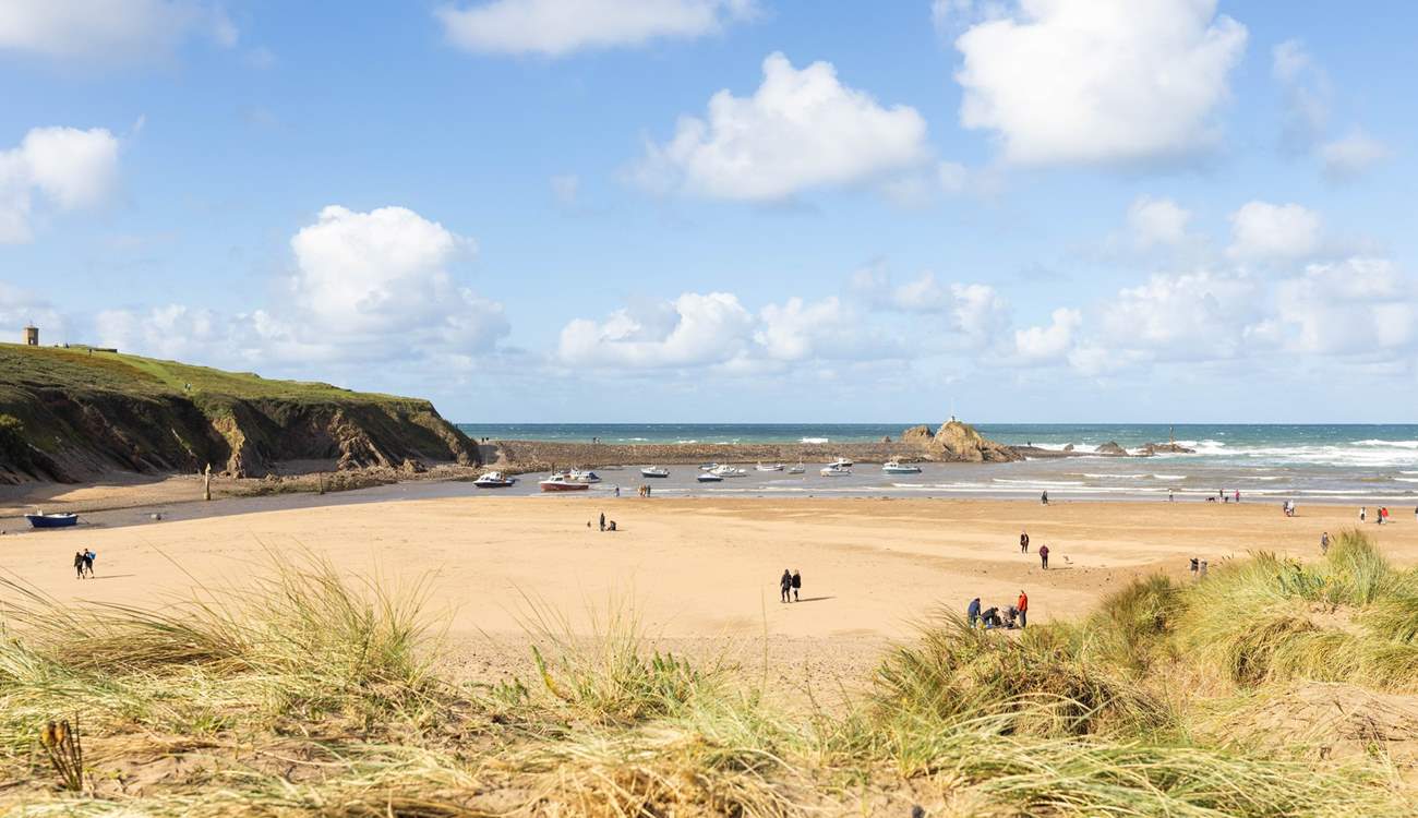 The north coast has some stunning beaches, this is Bude.