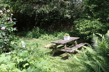 This is the fully enclosed, partially walled garden. A lovely sheltered and totally private spot for a picnic or morning coffee and a treat from the farm shop.