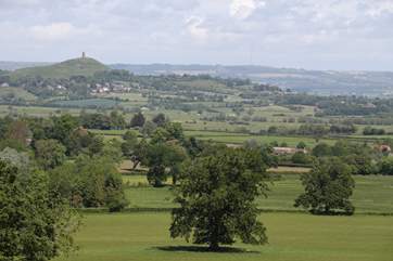 A view of Glastonbury Tor. The south Somerset countryside is beautifully unspoilt.