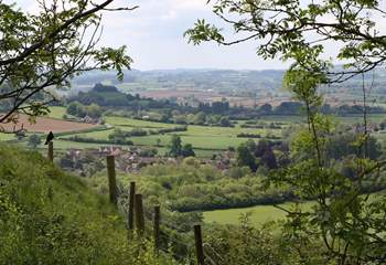 This is the view from the iron age hill Fort at Ham Hill. This special geological site is the source of the beautiful stone of the period buildings through this area.
