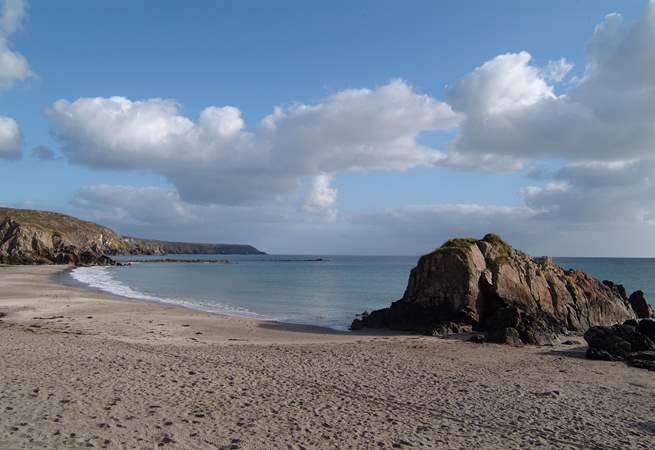 The family-friendly beach at Kennack Sands, not far from Cadgwith Cove.