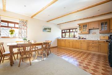 The kitchen/diner is a lovely place to spend time together after a day exploring.