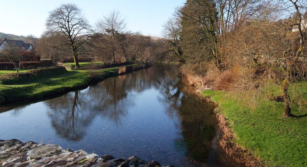 This is the lovely picnic spot by the river in Withypool. The shallow water is a great place for dogs to cool off.