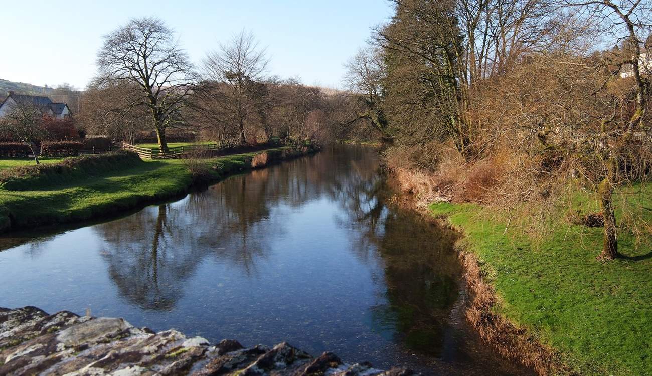 This is the lovely picnic spot by the river in Withypool. The shallow water is a great place for dogs to cool off.