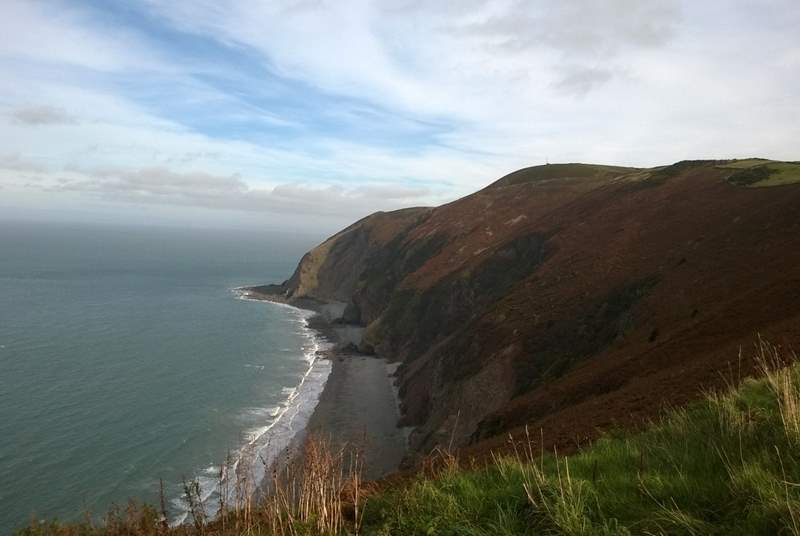 This is where Exmoor National Park meets the sea - the scenery is breathtaking.