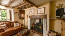 A view of the living space. Wooden shutters ensure the cosiest stay whatever the season.