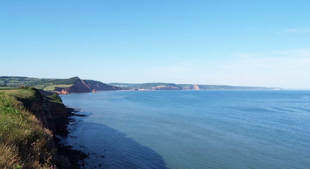 This is the view along the Jurassic Coast from Budleigh Salterton - a lovely place for a day out.