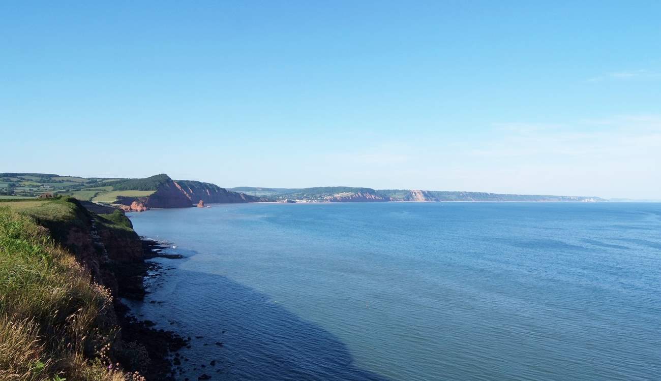 This is the view along the Jurassic Coast from Budleigh Salterton - a lovely place for a day out.