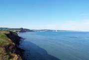 This is the view along the Jurassic Coast from Budleigh Salterton - a lovely place for a day out.