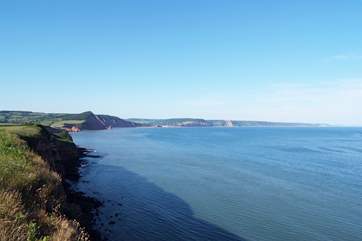 This is the view along the Jurassic Coast from Budleigh Salterton - a lovely place for a day out.