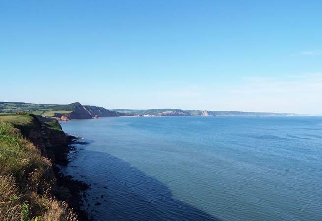This is the view along the Jurassic Coast from Budleigh Salterton - a lovely place for a day out.