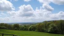 The cottage enjoys lovely views - and the woodland just below the cottage is a super place to walk your dog.