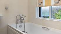 There is a bright downstairs bathroom as well as the shower upstairs.